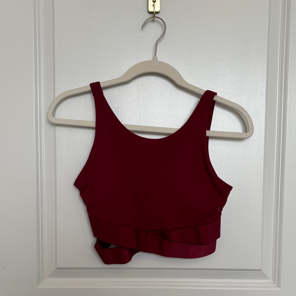 Women’s Maroon Athletic Crop Tank Top